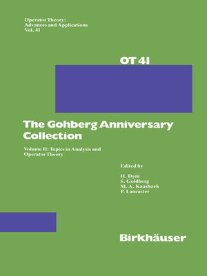 cover image of The Gohberg Anniversary Collection
